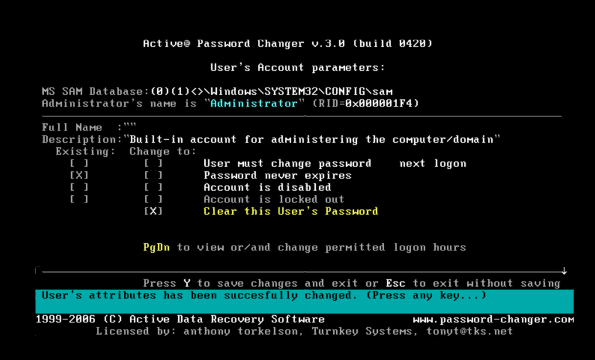 reset password window 8